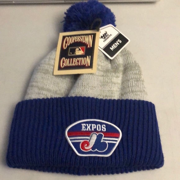 Montreal Expos MLB Cooperstown Collection Winter Toque Beanie Pom Pom Hat - Picture 1 of 4